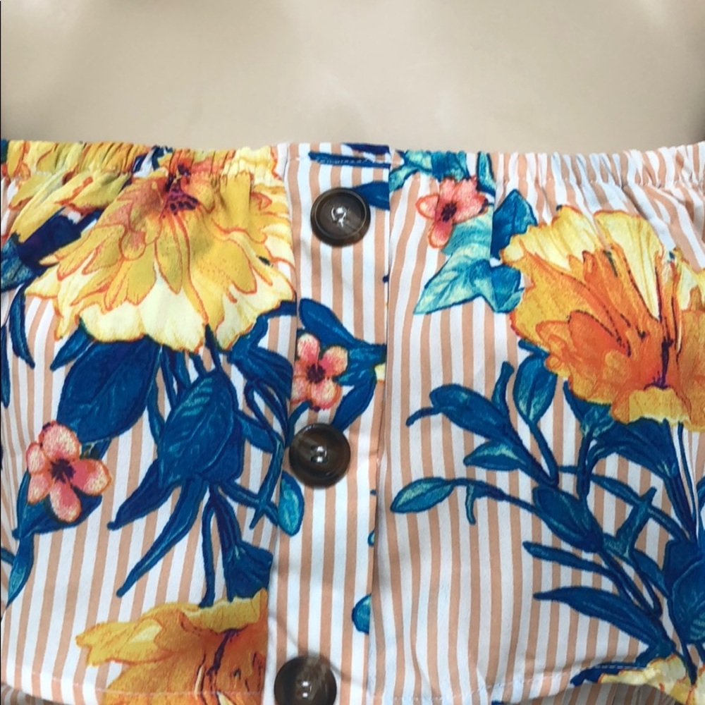 FLORAL OFF SHOULDER MAXI DRESS - Picture 5 of 8